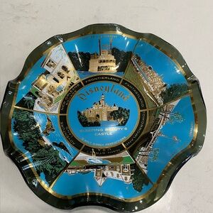 Vintage 1970’s Disneyland black ruffled edge souvenir dish